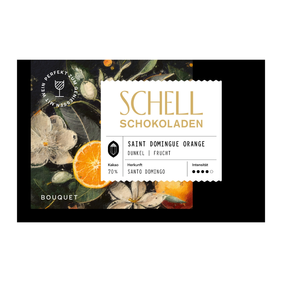Schell Schokolade Saint Domingue Orange 50 g